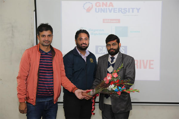 Read more about the article CAMPUS PLACEMENT DRIVE @ GNA University by Sapcons Systems Pvt. Ltd.